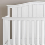 Child Craft Hampton Arch Top Crib and Changing Table Nursery Set, 2-Piece, Includes 4-in-1 Convertible Crib and Changing Table, Grows with Your Baby (Matte White)