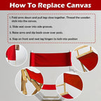STAY GENT Director's Chair Canvas Replacement Kit 21" L x 8" W - 21" L x 16.5" W Replacement Canvas Durable Cotton Canvas Seat & Back Covers for Home,Model Artist,Makeup,Show Dressing Room, 1 Set Red