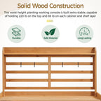 Yaheetech Outdoor Potting Bench, Large Horticulture Work Table Workstation with Storage Cabinet Shelf & Planting Working Console for Patio/Lawn/Garden - Wood