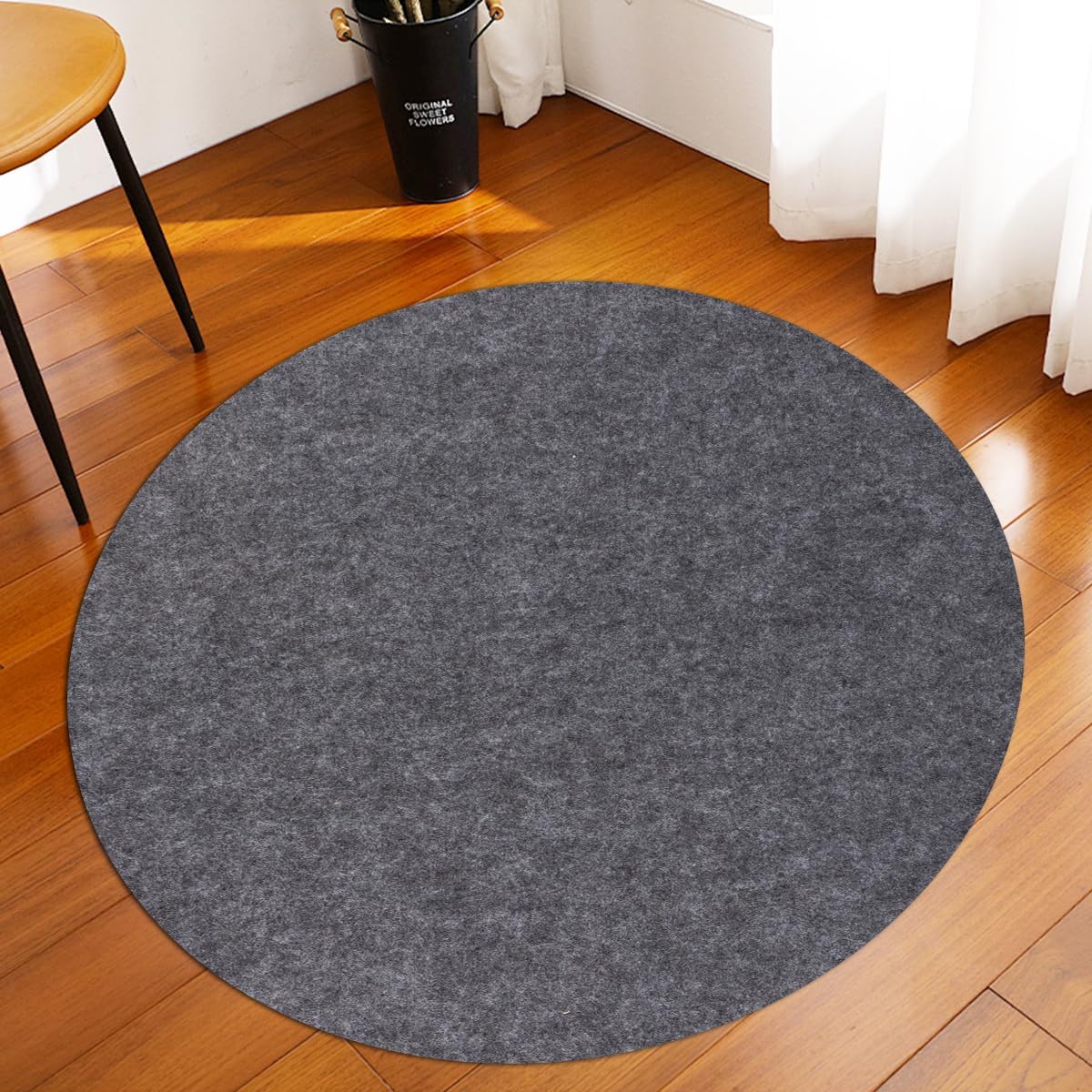 Waterproof Rug Pad Round 1/4 Thick Waterproof Non-Slip Rug Pad， Pad for Hardwood Floors， Rug Pads for All Floors and Finishes, Keeps Carpets in Place Soft and Safe（6TF）