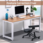 YOXIER Kneeling Chair,Meditation Chair,Posture Chair to Relieve Neck & Back Pain, Brake and Smooth Gliding Casters, Knee Chair Ergonomic,Posture Office Chair with an Angled Seat and Casters Black