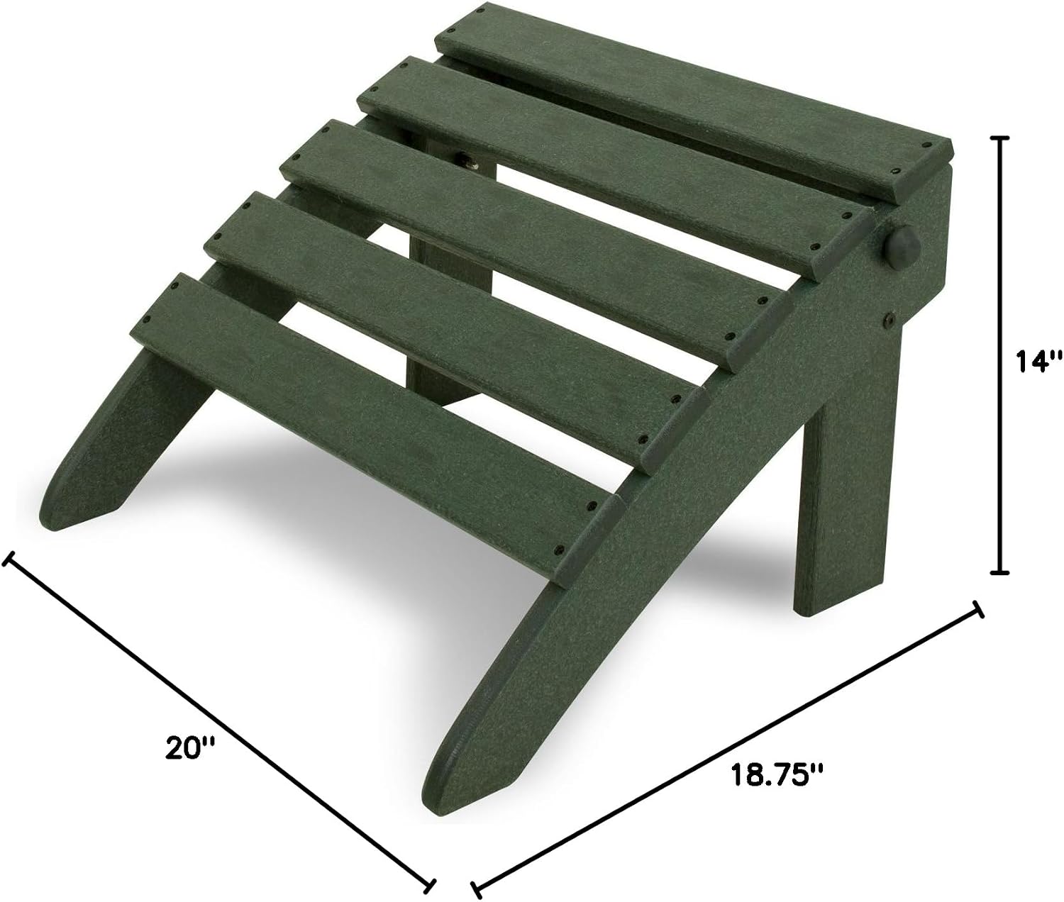 IVOT53GR Classics Folding Ottoman, Green