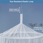 Mosquito Net for Single to King-Sized Beds – Fully-Enclosed Bed Canopy for Travel or Decoration – Free Bag, Hanging Kit & Adhesive Ceiling Hooks for Easy Setup