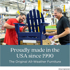 POLYWOOD Modern Adirondack Chair – All-Weather Outdoor Lawn Adirondack Chairs – HDPE, Fade-Resistant & Durable Outdoor Furniture – For Patio, Deck & Fire Pit Chairs – Black
