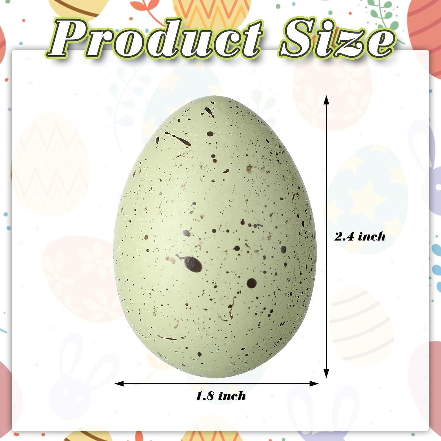 SiliFine 16 Pcs Easter Speckled Eggs 2.4 in Plastic Speckled Eggs Bowl and Vase Filler for DIY Spring Displays and Easter Decorations Vase Decorating (Cyan)