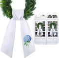 2 Pcs Hydrangea Wreath Sash for Front Door Spring Wreath Satin Sash for Holiday Decor Garland Ribbon Accessories for Front Dooryard Window Doorway Indoor Outdoor Party Decoration, 56" L x 4.5" W