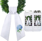 2 Pcs Hydrangea Wreath Sash for Front Door Spring Wreath Satin Sash for Holiday Decor Garland Ribbon Accessories for Front Dooryard Window Doorway Indoor Outdoor Party Decoration, 56" L x 4.5" W