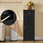 Yaheetech 34.5”H Bathroom Storage Cabinet, Narrow Floor Cabinet with 1 Drawer & 1 Door,Slim Storage Organization for Bathroom,Living Romm,Hallway,Corner,Small Space,Black