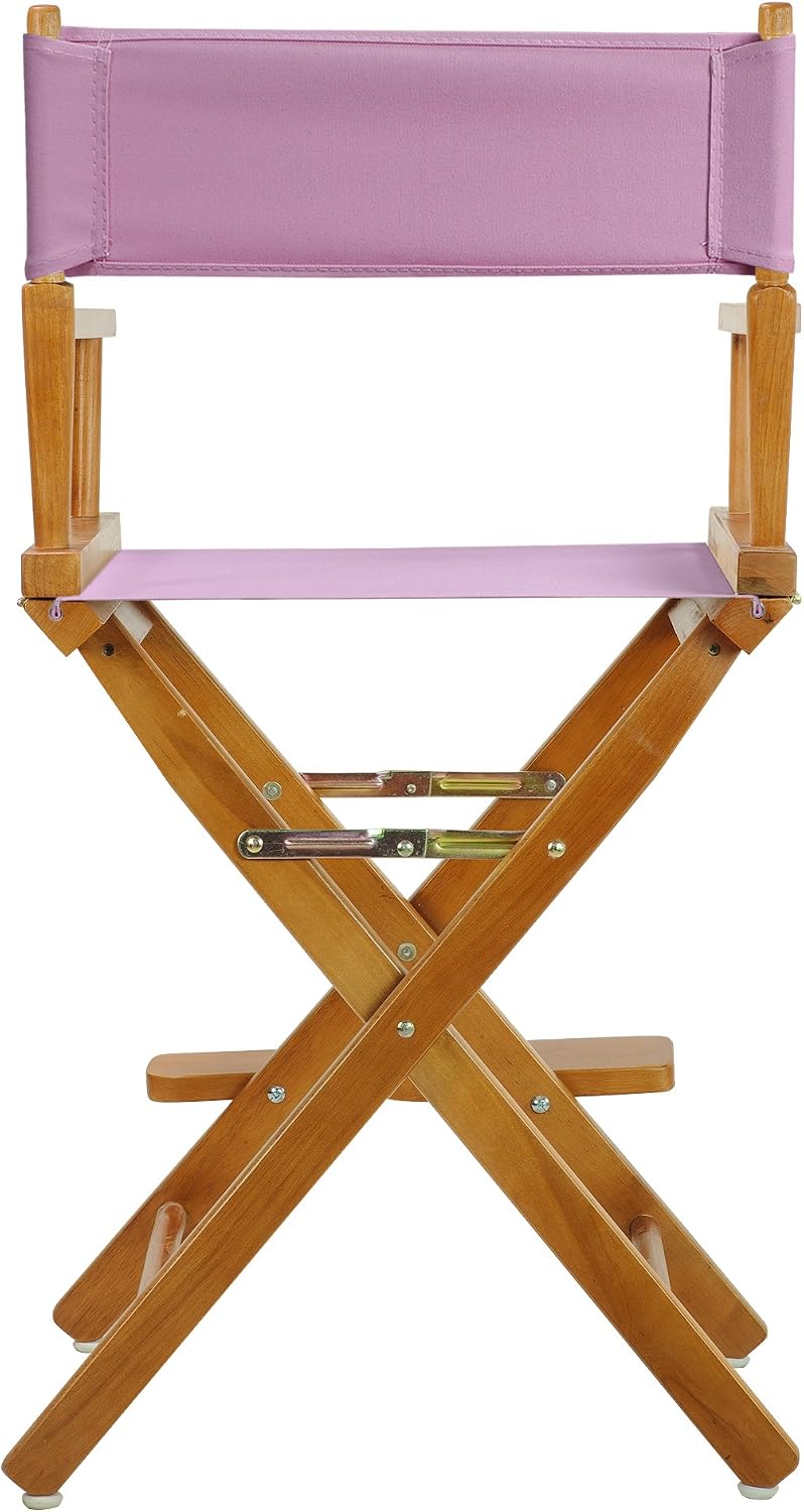 Casual Home 220-05/021-22 Director Chair 24" - Counter Height Honey OakFrame/Pink Canvas