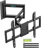 Pegzone Long Arm TV Wall Mount for 37-86 Inch TVs, 38 Inch Extra Long Extension TV Bracket, Swivel Tilt Full Motion TV Wall Mount Fit Max VESA 600 x 400mm, Heavy Duty Up to 110lbs, Single Stud