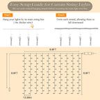 Curtain String Lights Indoor, 300LED 9.8 * 9.8FT USB Plug-in Window Curtain Lights with Timer and 8 Modes, Waterproof Warm White Curtain Fairy Lights for Bedroom Room Wedding Outdoor Decor