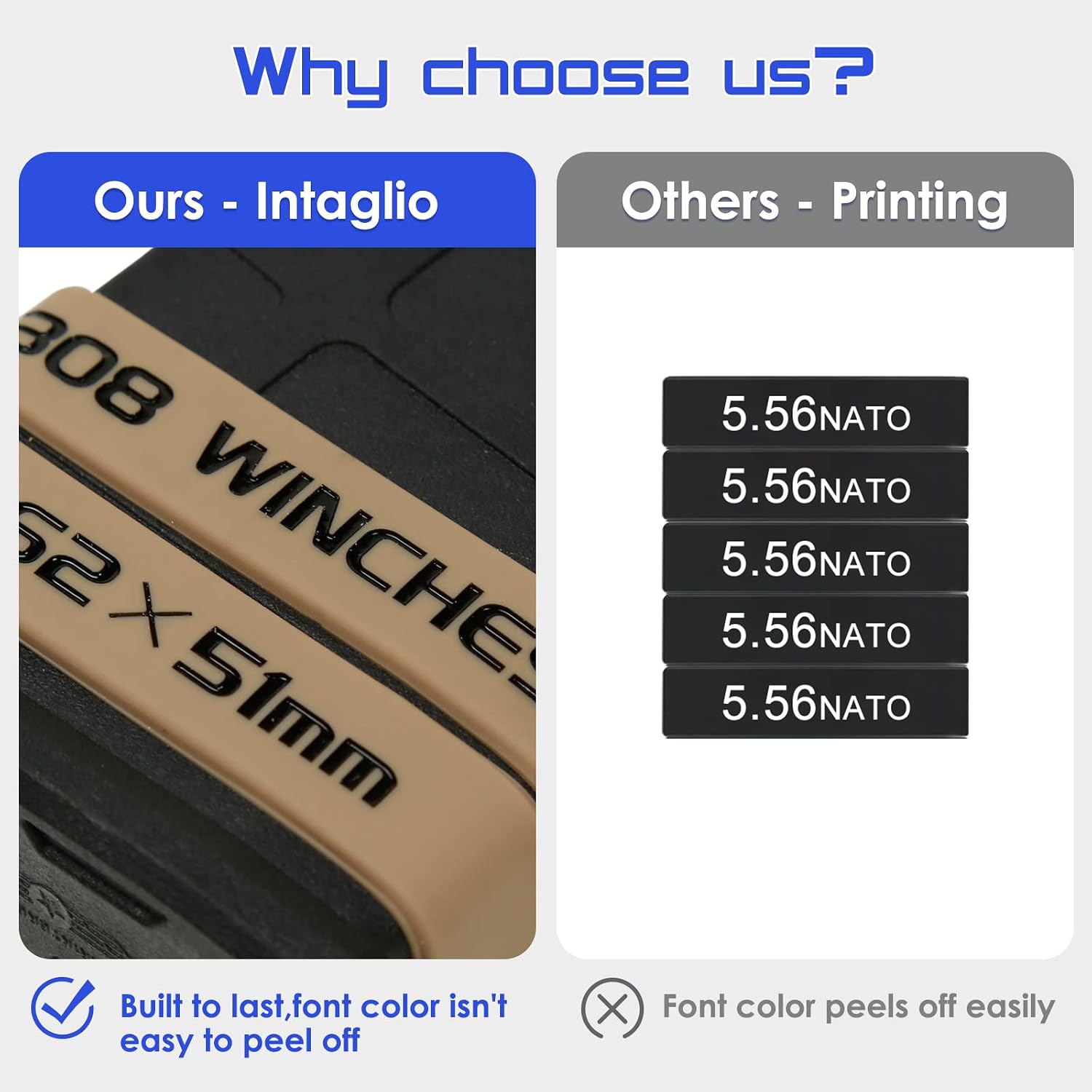 Aolamegs .308 Winchester/7.62×51mm Magazine Marking Band 6 Pack