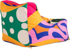 Jaxx Ponce Outdoor Bean Bag Chair - Weather Resistant Patio and Poolside Lounge Seating, Zuri Multicolor Pattern