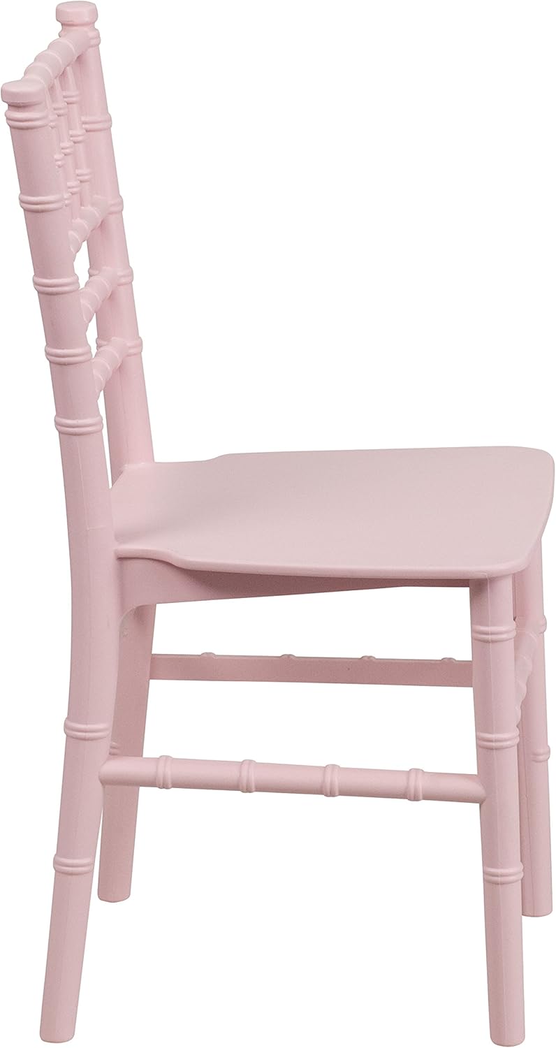 Flash Furniture Hercules Series Children's Resin Event Chairs, Commercial/Residential All Occasion Chairs for Kids, 330 lb. Static Weight Capacity, Set of 10, Pink