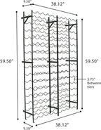 Sorbus Wine Rack Freestanding Floor - Wine Bottle Holder Holds 150 Bottles of Wine - 150 Bottle Capacity Wine Storage for Any Bar, Wine Cellar, Kitchen, Dining Room