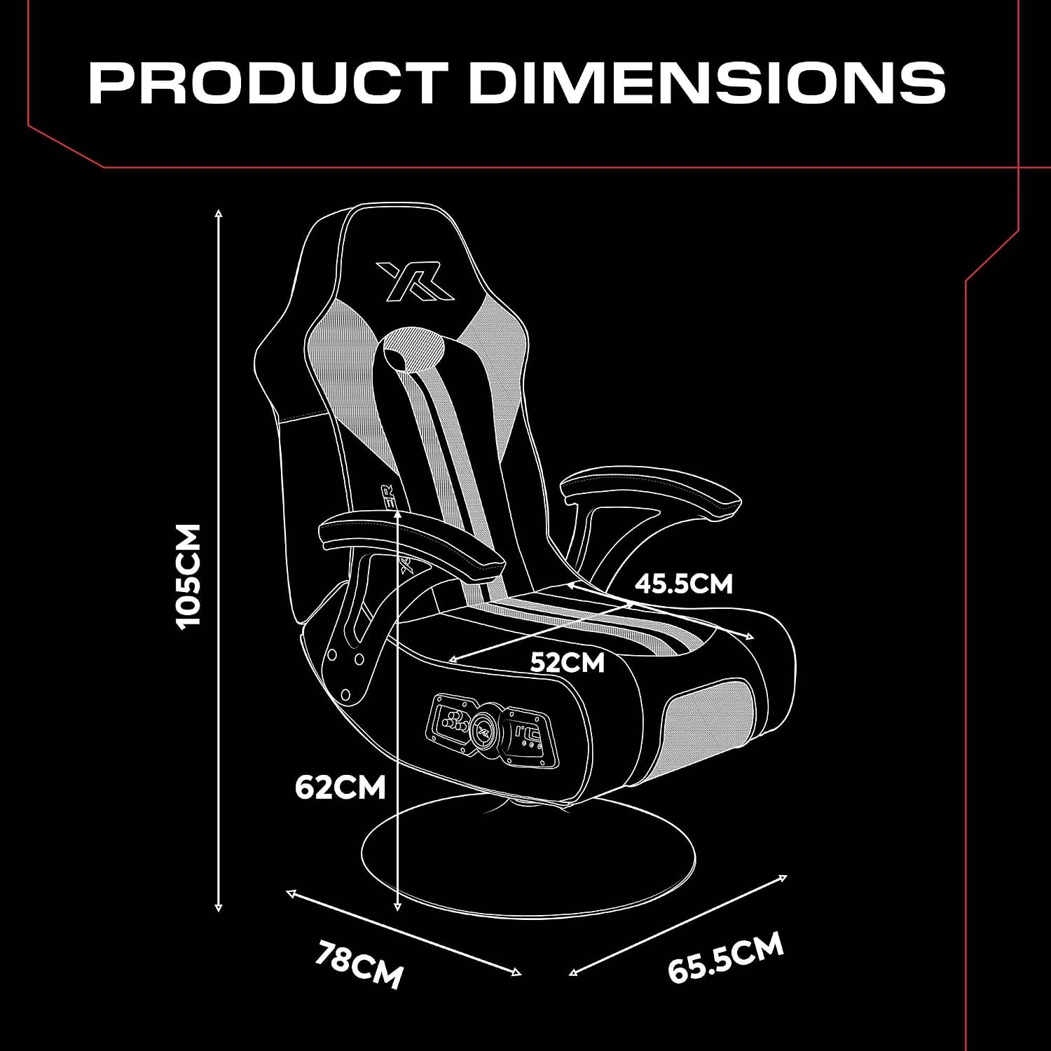 Torque 2.1 Audio Console Gaming Chair - Black / Red