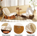 HAZO Nursery Rocking Chair Tall Back Boucle Glider Rocker Rocking Accent Chair Comfy Single Sofa Side Chair for Living Room Bedroom Hotel, Bedroom(White)