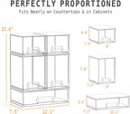 Baby Bottle Organizer, Large Capacity Stackable Acrylic Storage with Non-Slip Pads, for Baby Bottles, Pump Parts, Kitchen Countertop, Pantry, Vanity, 5-Piece