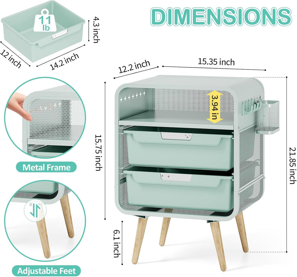 SYKIARIOL Kids Nightstand,Cute End Table with Storage Drawer,Nightstand for Girls Bedroom Furniture