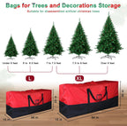 Christmas Tree Storage Bag, 600D Oxford Extra Large Moving Bags, Fits Up to 7.5 Ft Artificial Trees, Skeleton Storage, Waterproof Christmas Decorations Storage Bags with Zippers & Card Slot