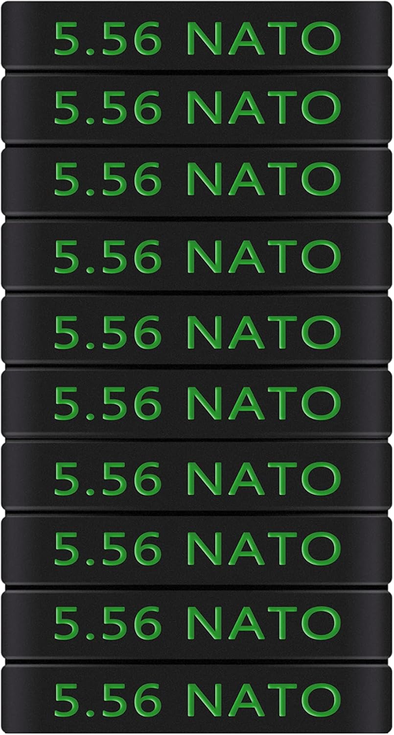 Ideagle 5.56 Magazine Marking Bands, 10 Pack 556 NATO Mag Bands 5.56×45mm