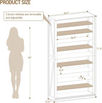 Hzuaneri Shoe Storage Cabinet, 10 Tiers Freestanding Shoe Cabinets, Wooden Shoes Rack with Cubby, 46-50 Pairs, Farmhouse Tall Shoes Cubby Organizer for Entryway, Living Room, White SR59803X