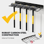 POKIPO Power Tool Organizer, Drill Holder Wall Mount, Heavy Duty Garage Tool Organizer and Storage, Suitable Tool Rack for Tool Room, Workshop, Garage (Black-1 Tirer) (Pack of 2)