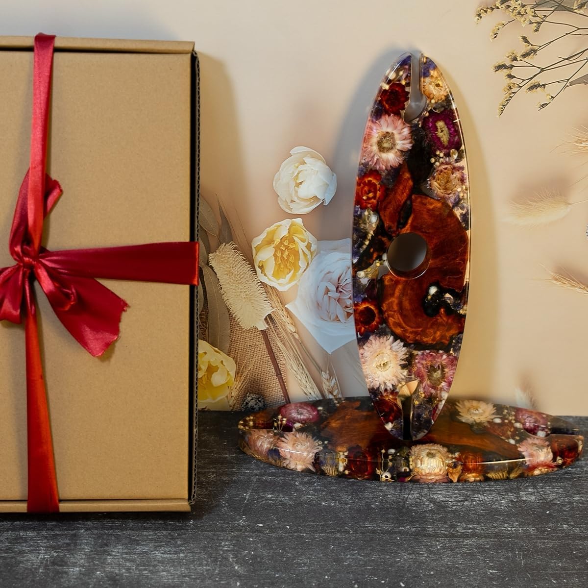 Floral New Home Gift for Wine Lover, Unique Housewarming Gift Wine Holder, Personalized Wedding Gifts Ideas