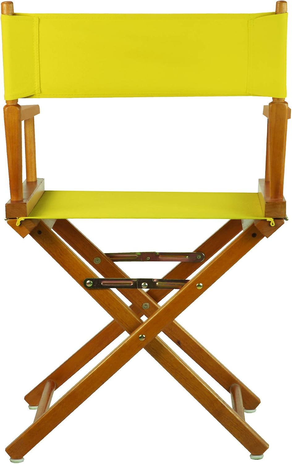 Casual Home Director's Chair ,Honey Oak Frame/Yellow Canvas,18" - Classic Height