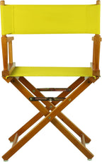Casual Home Director's Chair ,Honey Oak Frame/Yellow Canvas,18" - Classic Height