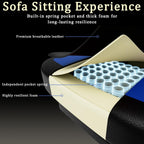 Gaming Chair with Pocket Spring Cushion and Footrest, Ergonomic Computer Chair for Adults, Breathable PU Leather Game Chair