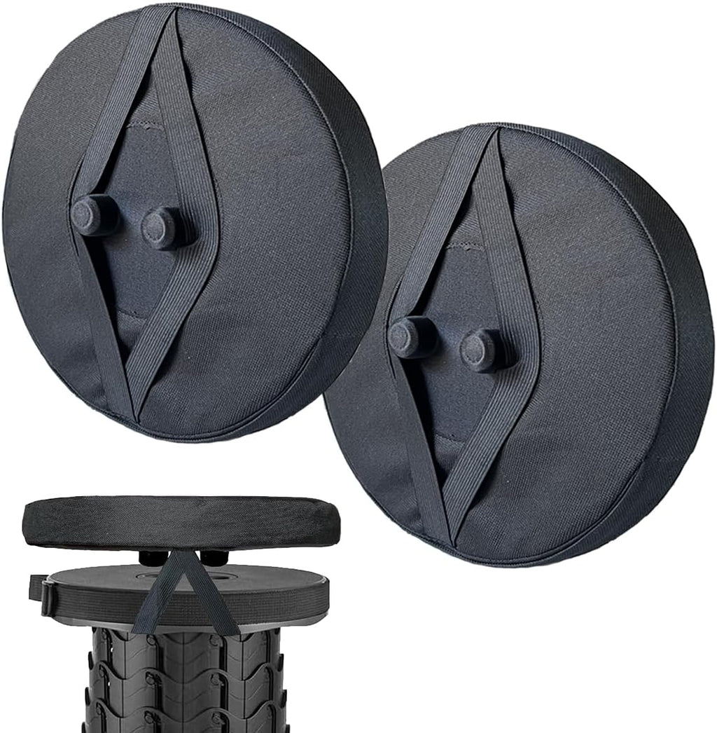 Outward Gear Collapsible Stool Cushion (Exclude Stool) for Retractable Folding Stools, Original & Authentic Telescopic Stool Seat Cushion with Thickened Premium Soft Foam (Round 2-Pack)