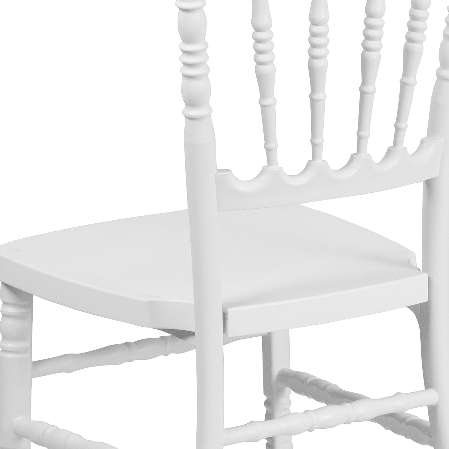 Flash Furniture HERCULES Series White Resin Stacking Napoleon Chair