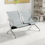 Reception Chairs Waiting Room Chair - Set of 2 Lobby Furniture with Arms Reception Bench for Airport Office Business Bank Hospital (2-Seat)