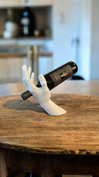 3D Printed Floating Wine Holder, Modern Minimalist Design, Durable PLA Material, Perfect for Home, Wine Cellar, or Kitchen Decor, Unique Gift for Wine Lovers (Marble)