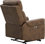 KISLOT Leather Recliner Chair for Adults Wall Hugger RV Recliner with USB Charging Ports Electric Power Reclining Sofa for Living Room Home Theater Seating Bedroom