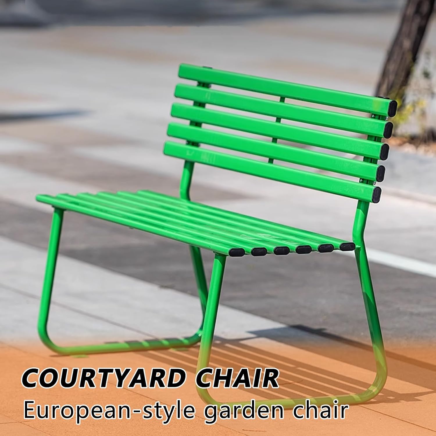 Garden Bench Outdoor Benches Benches for Outside Rich Color Uniform Paint Film Strong Weather Resistance Comfortable Sitting no Fatigue Even After Long Sitting(Green,150cm/59in)