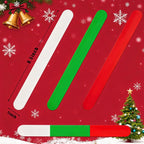 12 Pieces Wrapping Paper Roll Holder Holiday Flip Wrap Silicone Covered Metal Strips 1'' X 9'' Wrapping Paper Clamps Used for The Vinyl Storage Organization of Sea Newspapers（White Red Green）