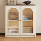 Farmhouse Pantry Cabinet, Modern Hutch with Storage Drawers, Kitchen Pantry Cabinet with Microwave Stand, for Dining Room, Living Room(80cm/31.4in)