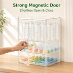 Baby Bottle Storage Organizer for Countertop, Large Clear Bottle Organizer, Baby Bottle Storage Organizer for Bottles, Nipples, Pump Parts, Cabinet, Kitchen Pantry
