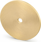 QOGRISUN 1-3/4" Large Solid Brass Cabinet Knob Backplate, Round Fender Washers for Bifold Closet Door Handles, Decorative Flat Metal Washer for Dresser Drawer Restoration (5 Pack)