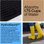 GORILLA GRIP® Ultra Absorbent Front Door Mat Outside Entrance, Traps Dirt and Moisture, HydroABSORB Indoor Outdoor Doormat Holds Up to 1.7 Cups Water, Stain and Fade Resistant Welcome Mat, 29x17 Black