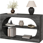 Console Table, 55-Inch Entryway Tables 3-Tier Wood Narrow Sofa Tables for Living Room Foyer Table for Entryway, Hallway, Entrance