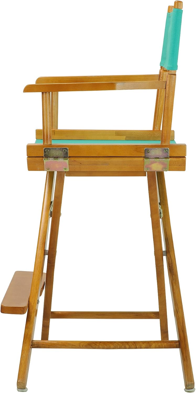 Casual Home 24" Director's Chair Honey Oak Frame-with Teal Canvas, Counter Height
