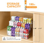 AIEVE Drink Packet Organizer with 15 Compartments, Water Packet Organizer for Water Flavor Drink Mix, Easy Assembly Acrylic Sugar Packets Holder for Cabinet Kitchen Storage Organization
