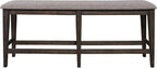 Liberty Furniture Industries Double Bridge Counter Bench, W60 x D15 x H26, Dark Brown/Gray