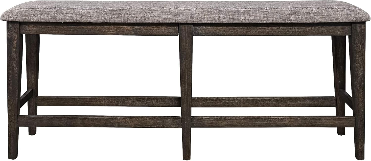 Liberty Furniture Industries Double Bridge Counter Bench, W60 x D15 x H26, Dark Brown/Gray