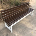 Patio Benches for Outdoors Bench Rest Area Shoe Changing Stool Solid Wood Back Outdoor Courtyard Square Seat Park Row Chair Garden Benches for Outdoors