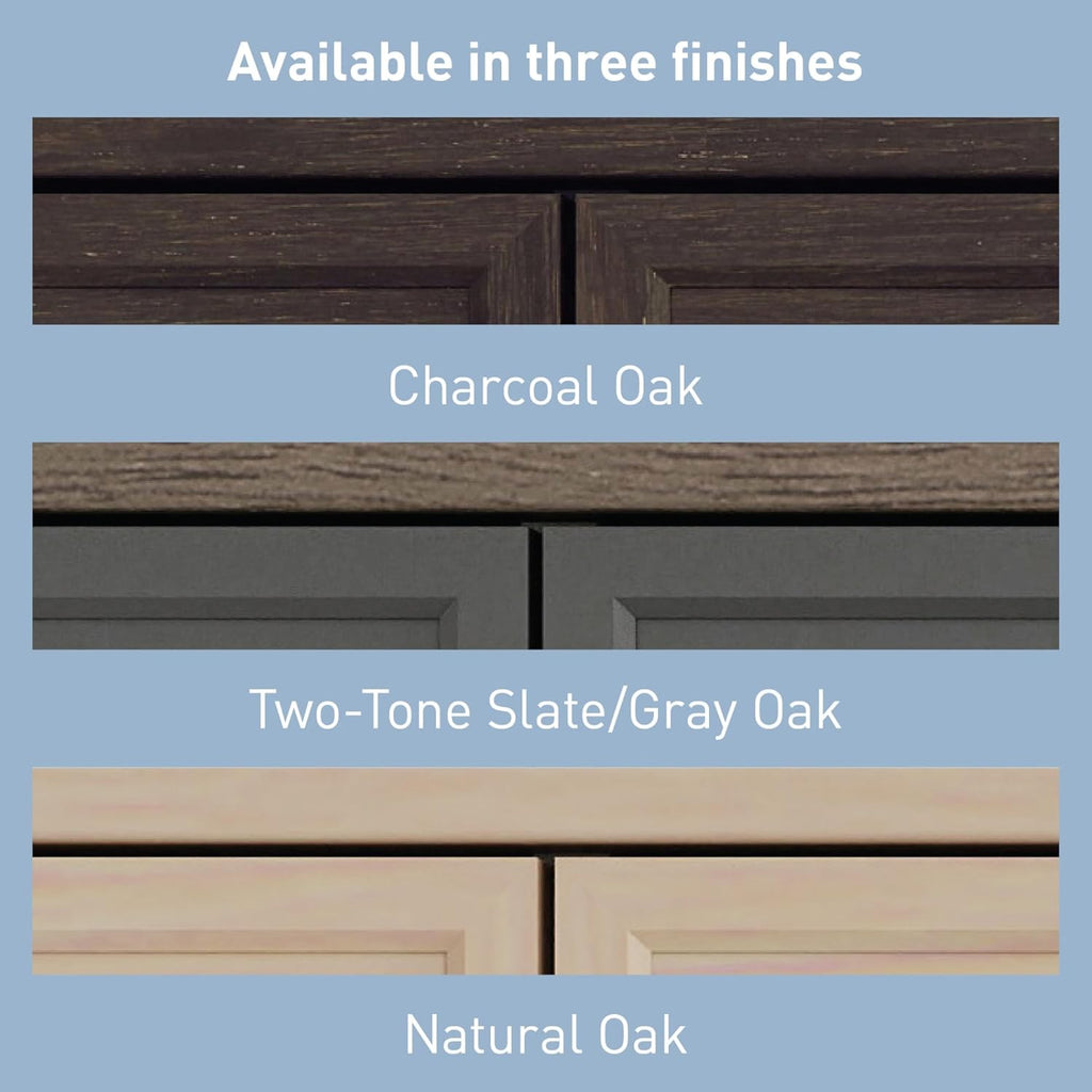 Realspace® Koru 60" W Hutch for L-Shaped or Straight Computer Desks, Espresso Oak