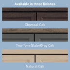 Realspace® Koru 60" W Hutch for L-Shaped or Straight Computer Desks, Espresso Oak